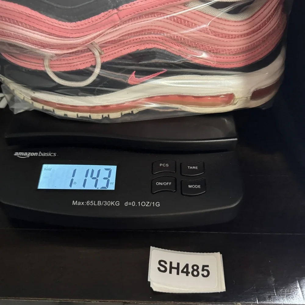 Nike Air Max 97 Mens 8 Pink Black Running Shoes Sneakers DZ5327-600